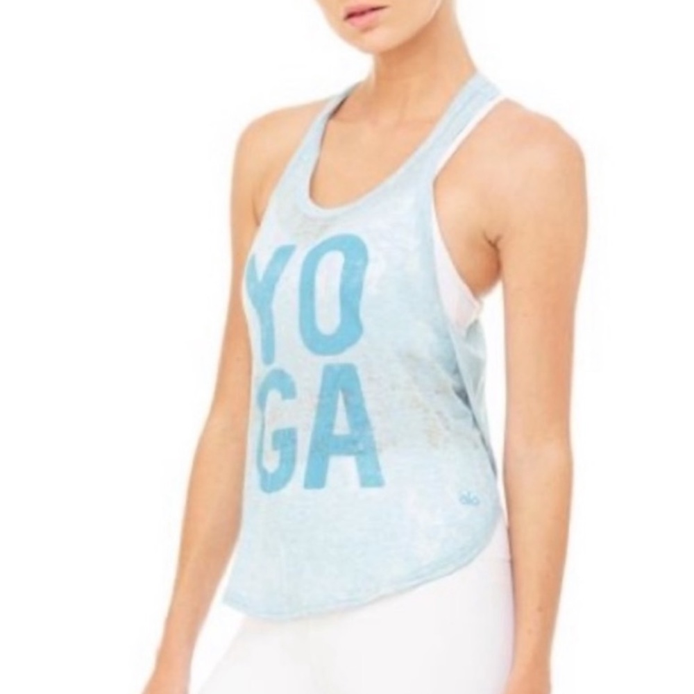 ALO Yoga Sky Blue Sleeveless Tank